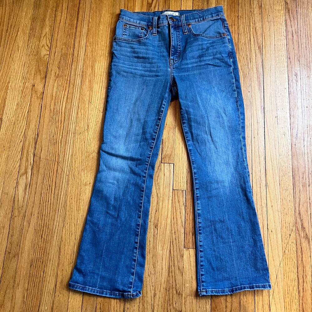 Madewell Jeans Womens 27 Blue Cali Demi Boot Stretch Pockets Crop